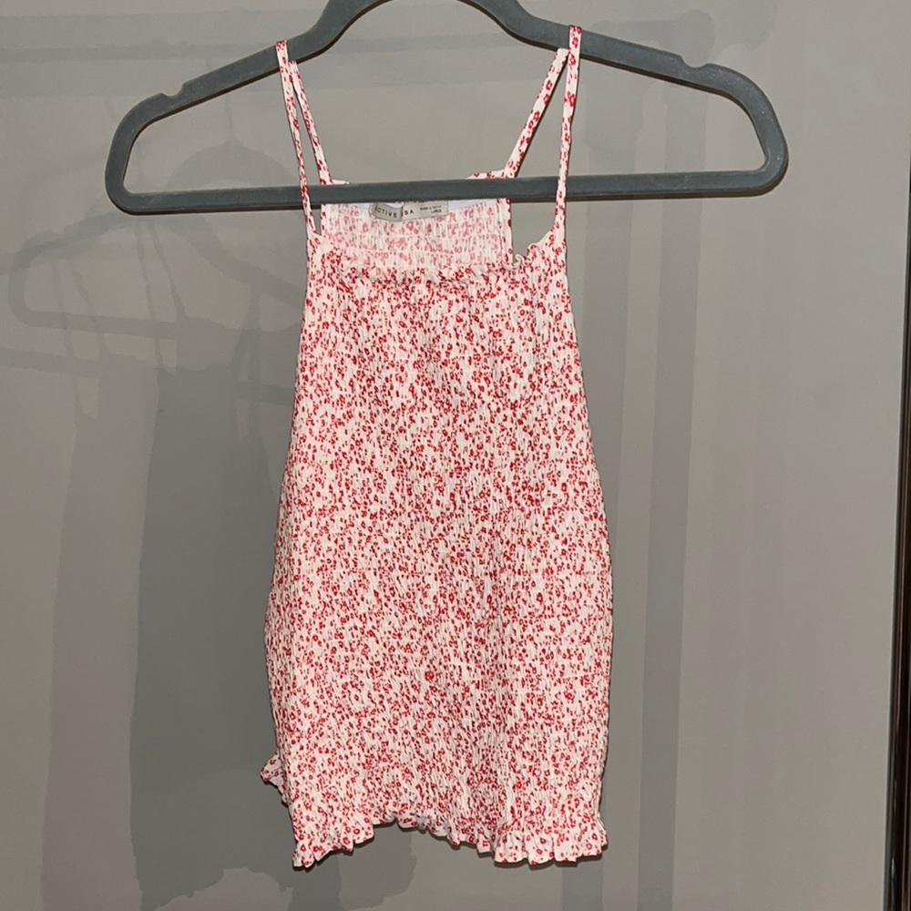 Ruched racer back tank top